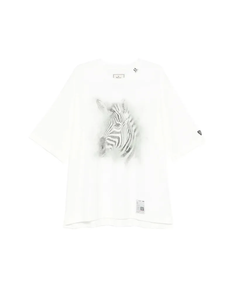 MIHARAYASUHIRO Zebra-print T-shirt White
