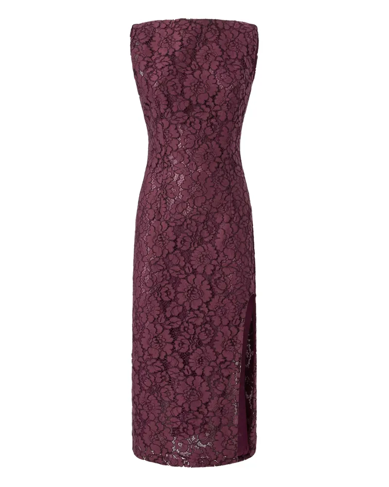 Pinko Lace Slit Dress Purple