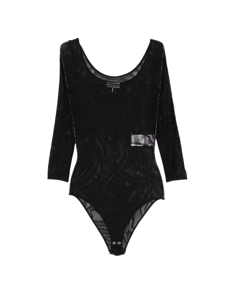 Emilio Pucci Long-sleeve Sheer Top Black