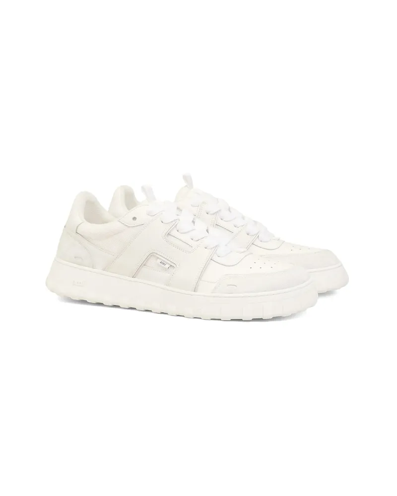AMI Paris A Walk Suede Lace-up Sneakers Neutrals