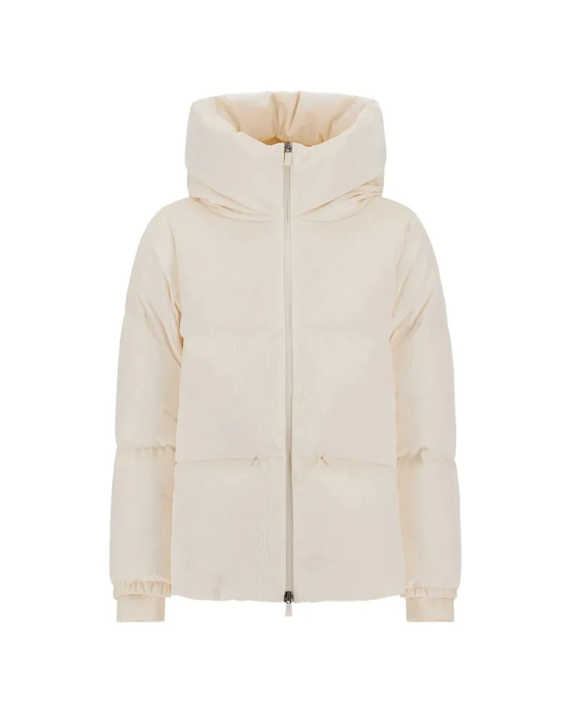 Herno Quilted Corduroy Puffer Jacket Neutrals