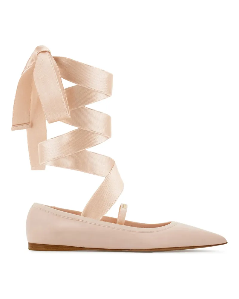 Ferragamo Leather Ballerina Shoes Pink