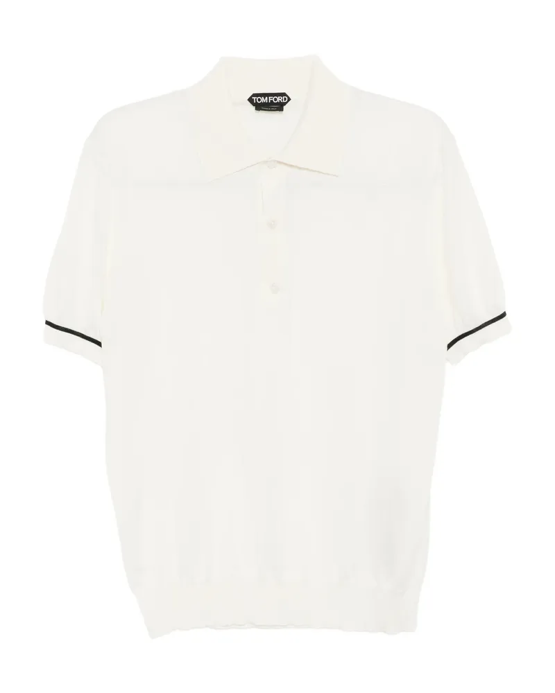 Tom Ford Short-sleeve Polo Shirt Neutrals