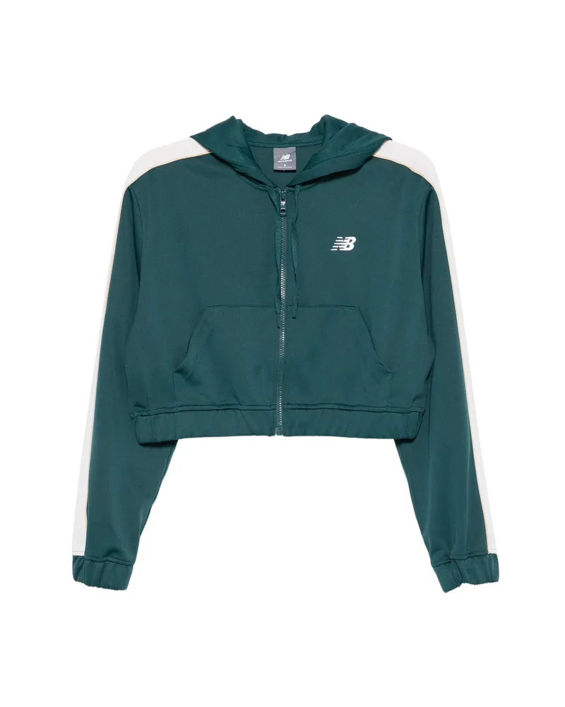 New Balance Logo-embroidered Hoodie Green