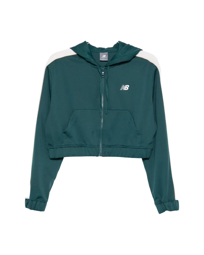 New Balance Logo-embroidered Hoodie Green