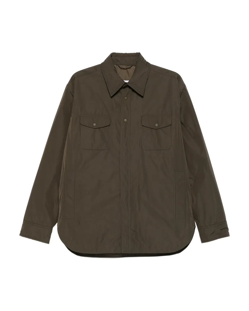 ASPESI Buttoned Flap-pocket Shirt Jacket Green