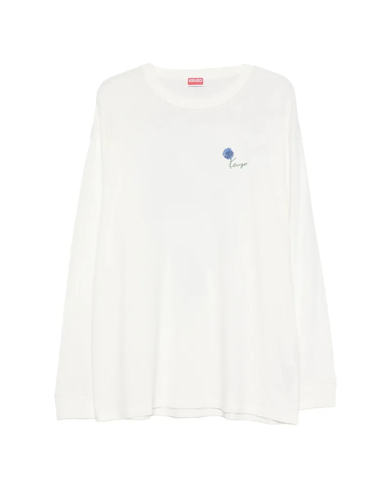 Kenzo Floral-print Sweater Neutrals