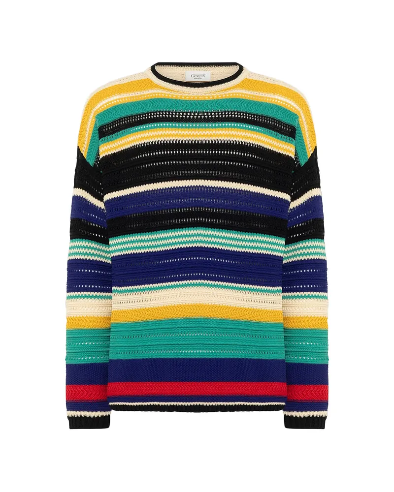 Laneus Striped Jumper Black