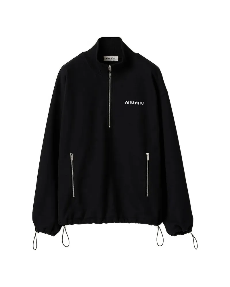 Miu Miu Fleece Sweatshirt Black