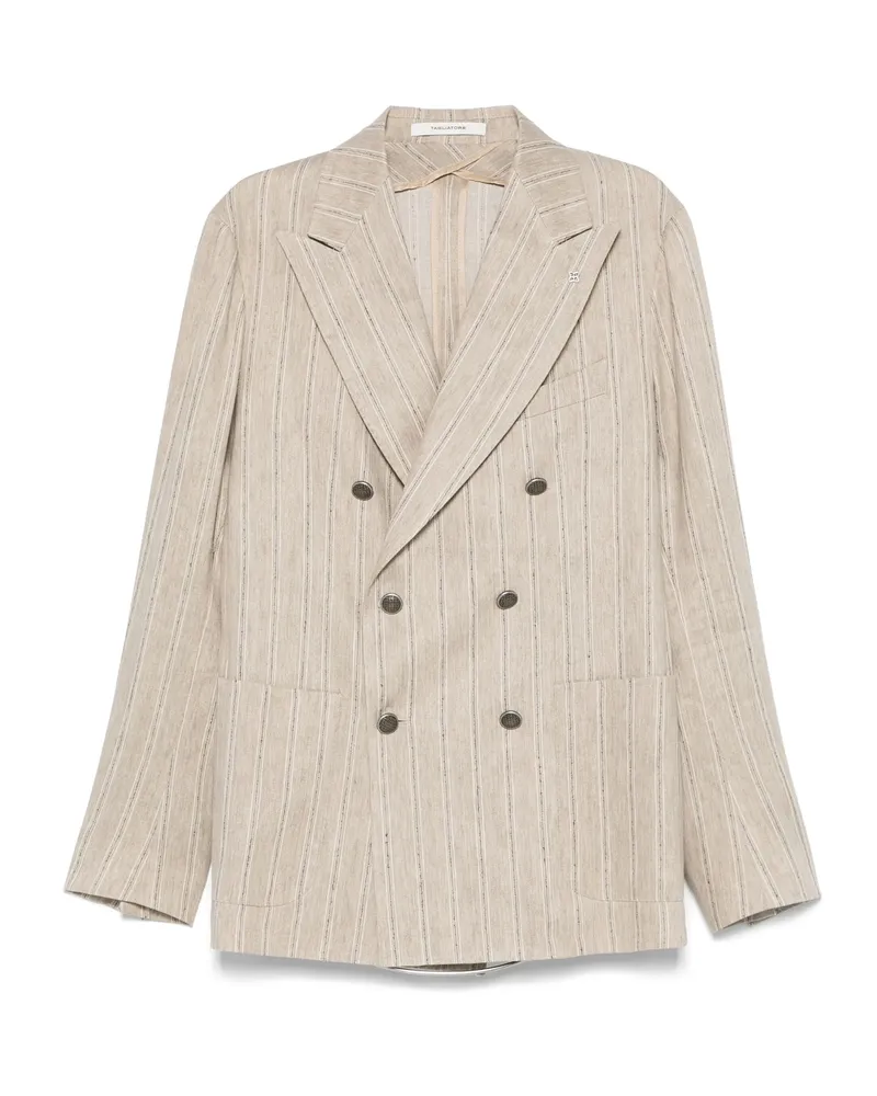 Tagliatore Double Breasted Blazer Neutrals