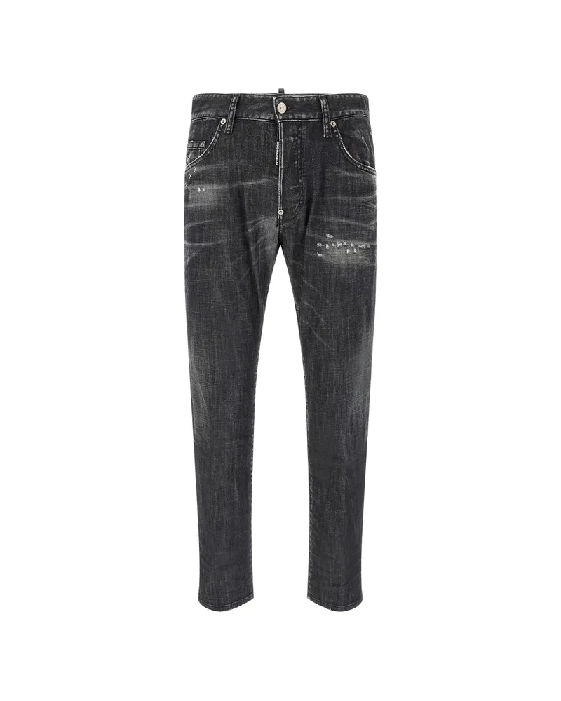 Dsquared2 Used-effect Skater Jeans Grey
