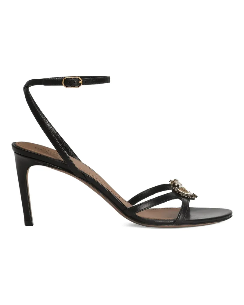 Dolce & Gabbana Heart-motif Strap Sandals Black