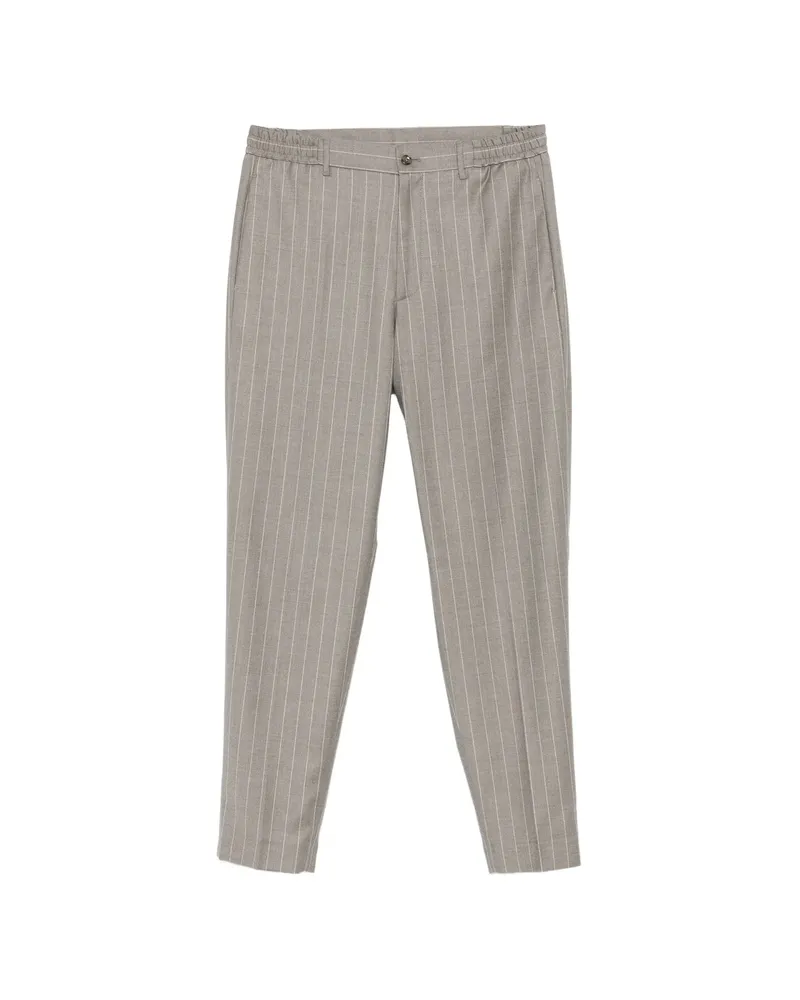 Tagliatore Pinstripe-pattern Trousers Grey