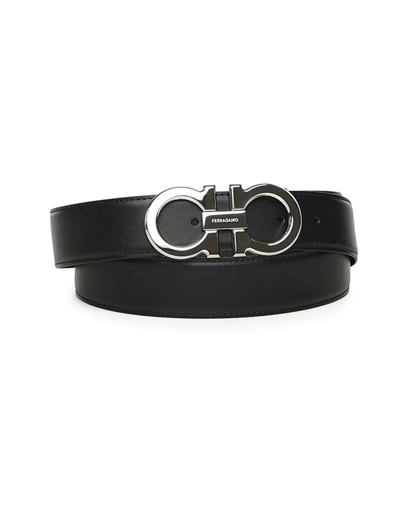 Ferragamo Gancini Reversible Belt Black