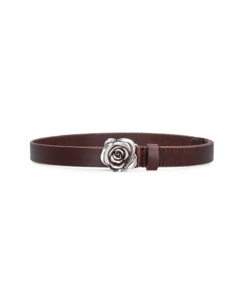 Our Legacy Rose-buckle Leather Belt Brown