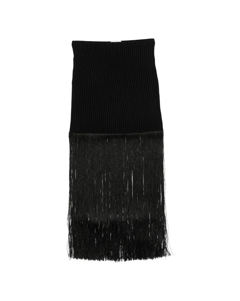 Alaïa Fringed Tube Skirt Black