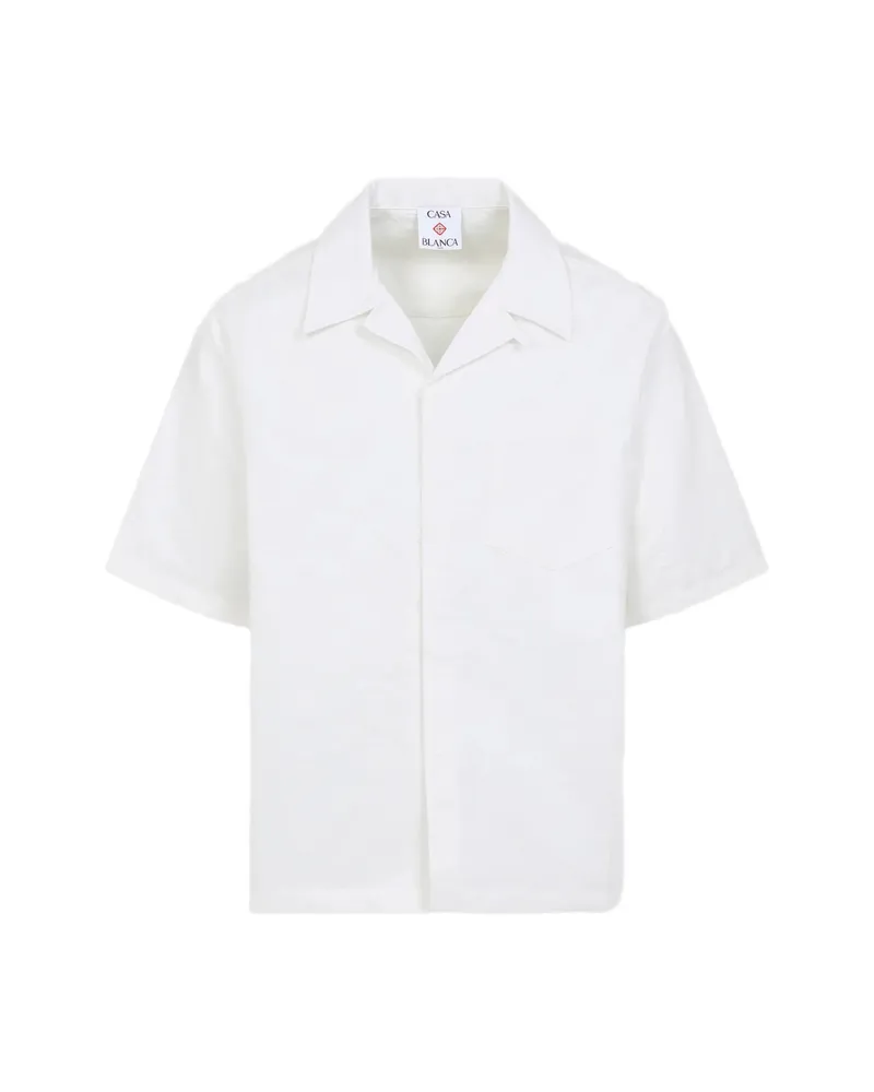 Casablanca Paris Monogram Short-sleeve Shirt White