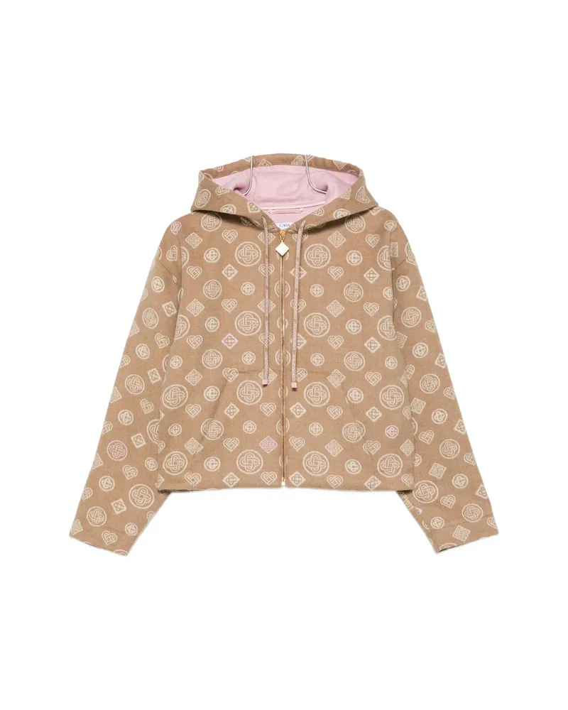 Casablanca Paris Hooded Jacket Brown