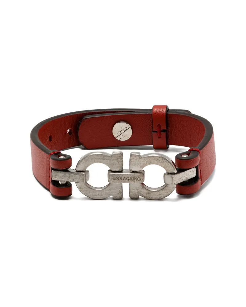 Ferragamo Double-Gancini Bracelet Red