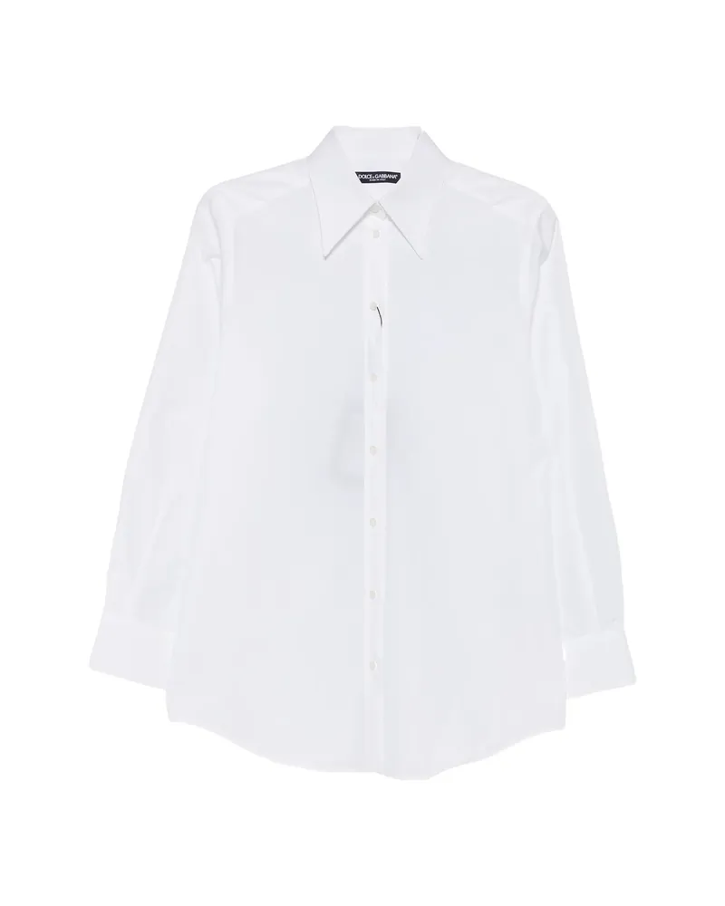 Dolce & Gabbana Pointed-collar Long-sleeve Shirt White