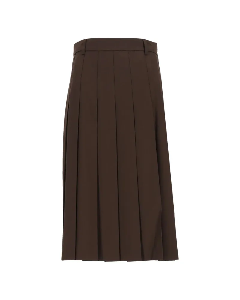 Dunst Pleated Midi Skirt Brown