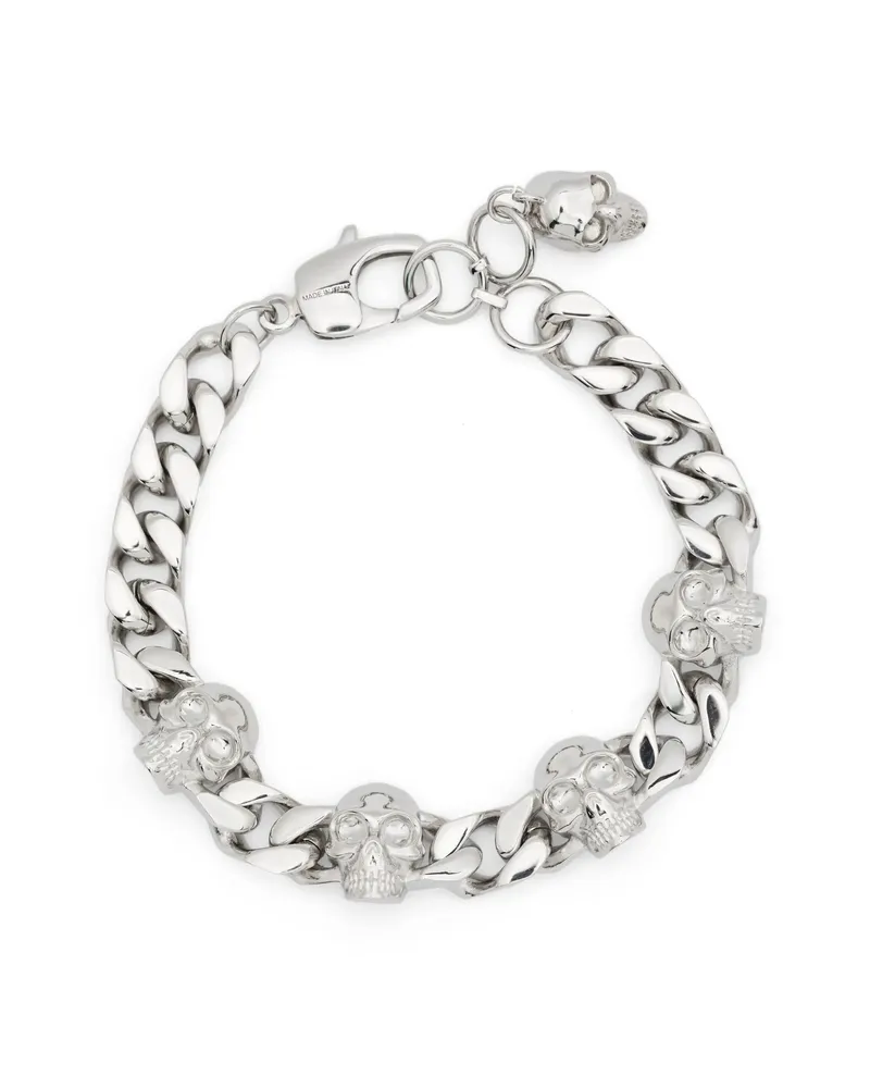 Alexander McQueen Skull Chain Bracelet Silver
