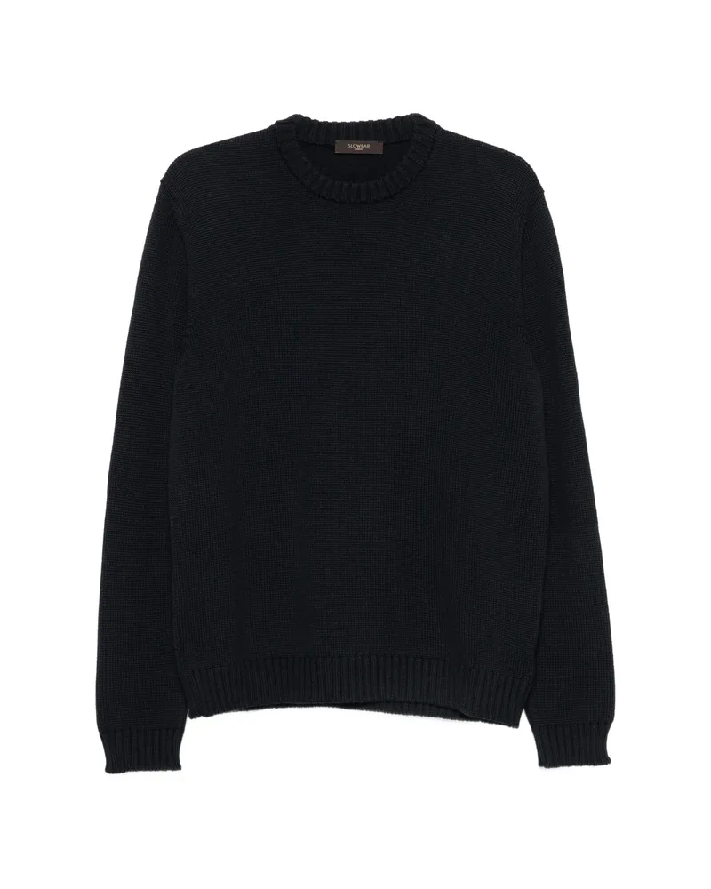 Zanone Ribbed-knit Sweater Blue