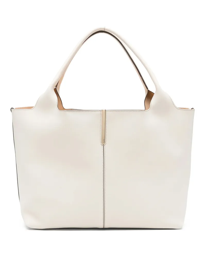 TOD'S Medium-small Leather Tote Bag Neutrals
