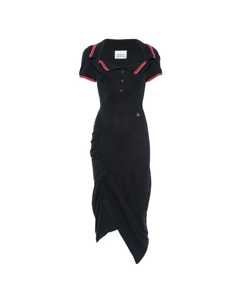 Vivienne Westwood Long Monday Pulling Asymmetric-hem Midi Dress Blue