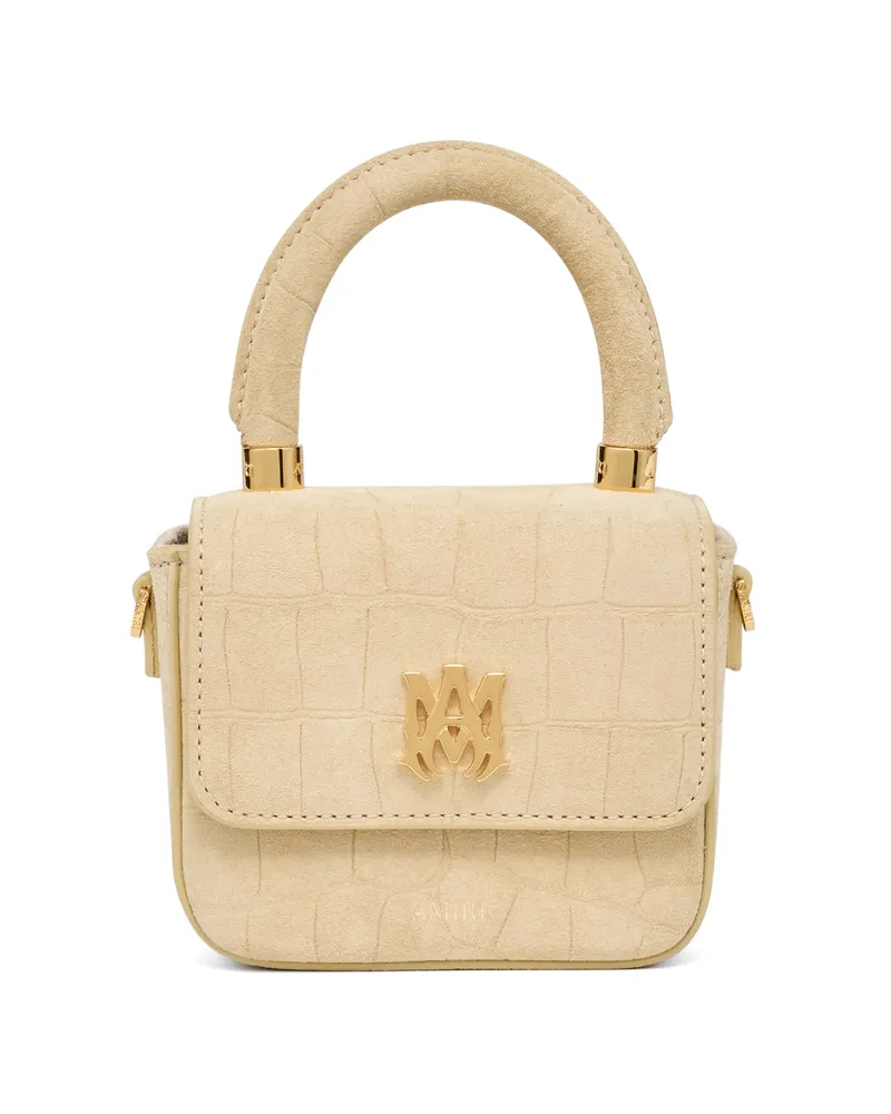 Amiri Suede Mini Bag Neutrals