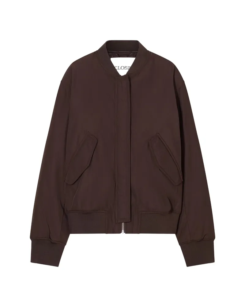 Closed Logo-patch Bomber Jacket Brown