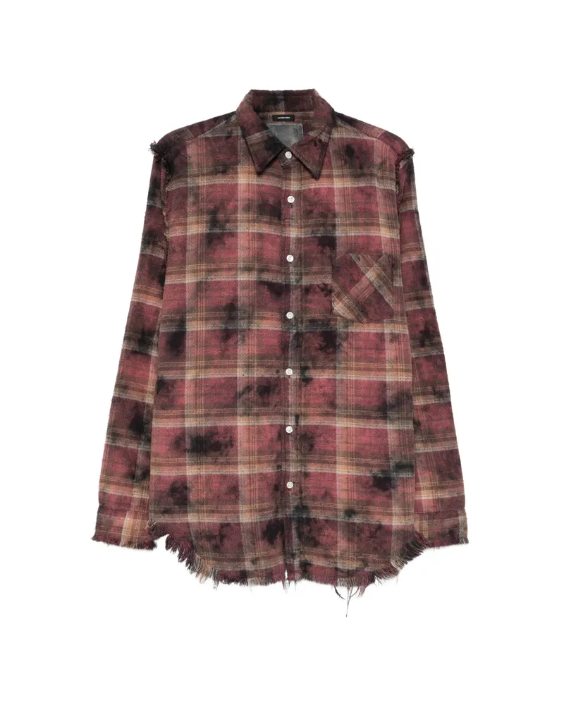R13 Plaid Frayed Shirt Purple