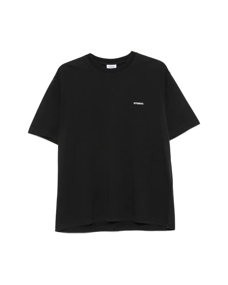 VETEMENTS Logo-print Short-sleeve T-shirt Black