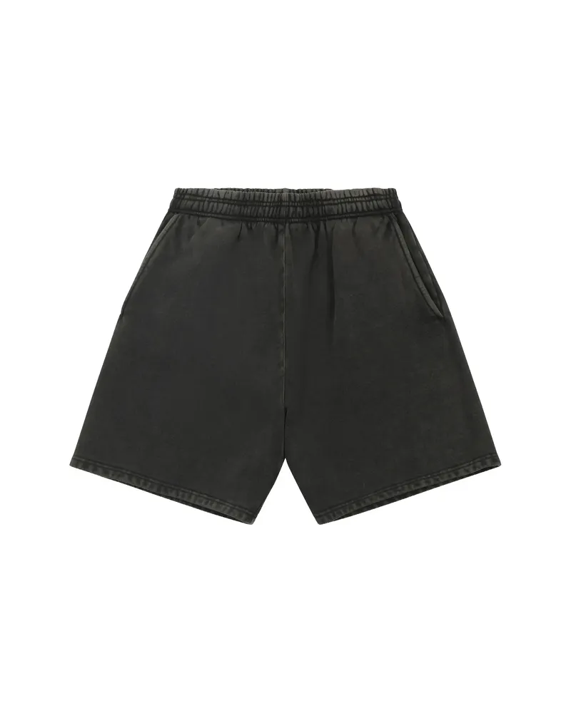 Entire Studios Elastic-waistband Cotton Track Shorts Black