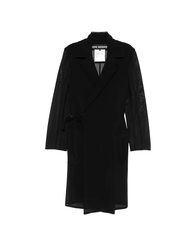 Junya Watanabe Sheer-sleeves Wrap Jacket Black