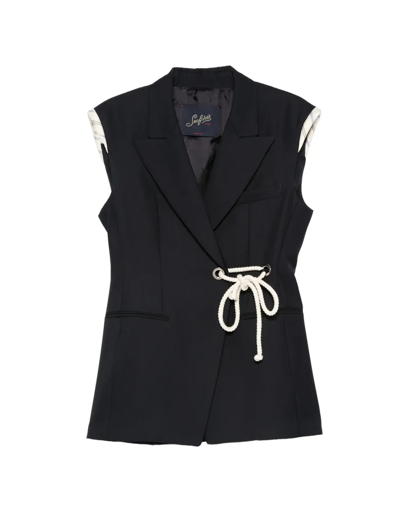 Seafarer Vivi Rope-tie Waistcoat Blue