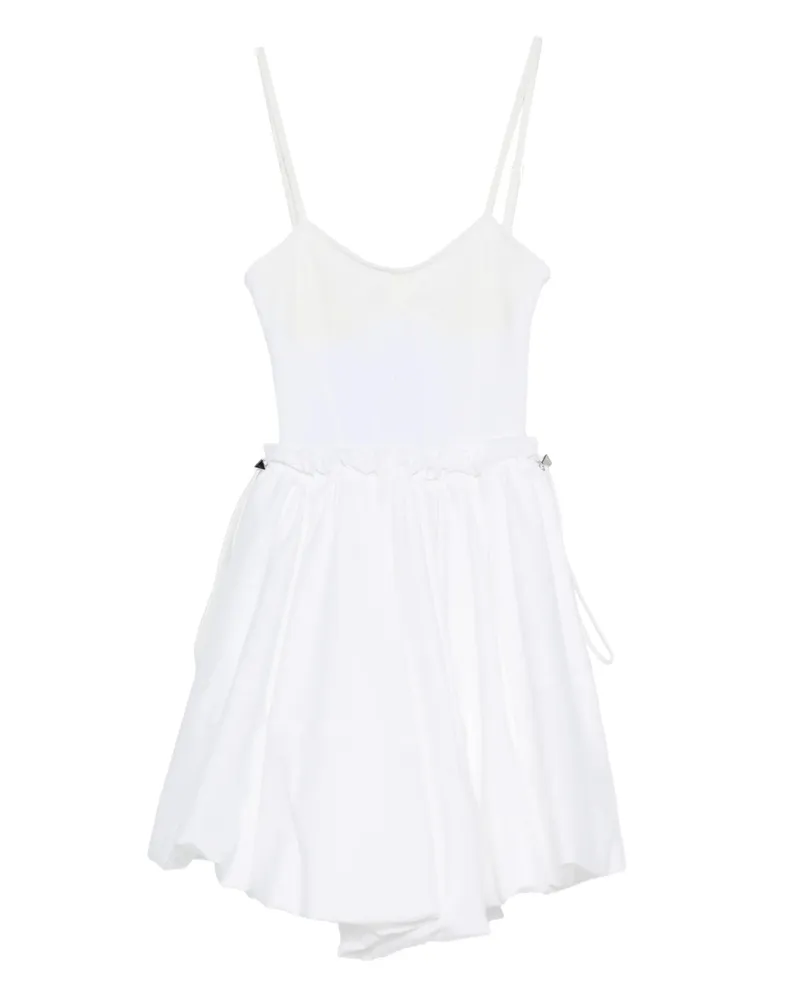 ATTICO Peplum-hem Mini Dress White