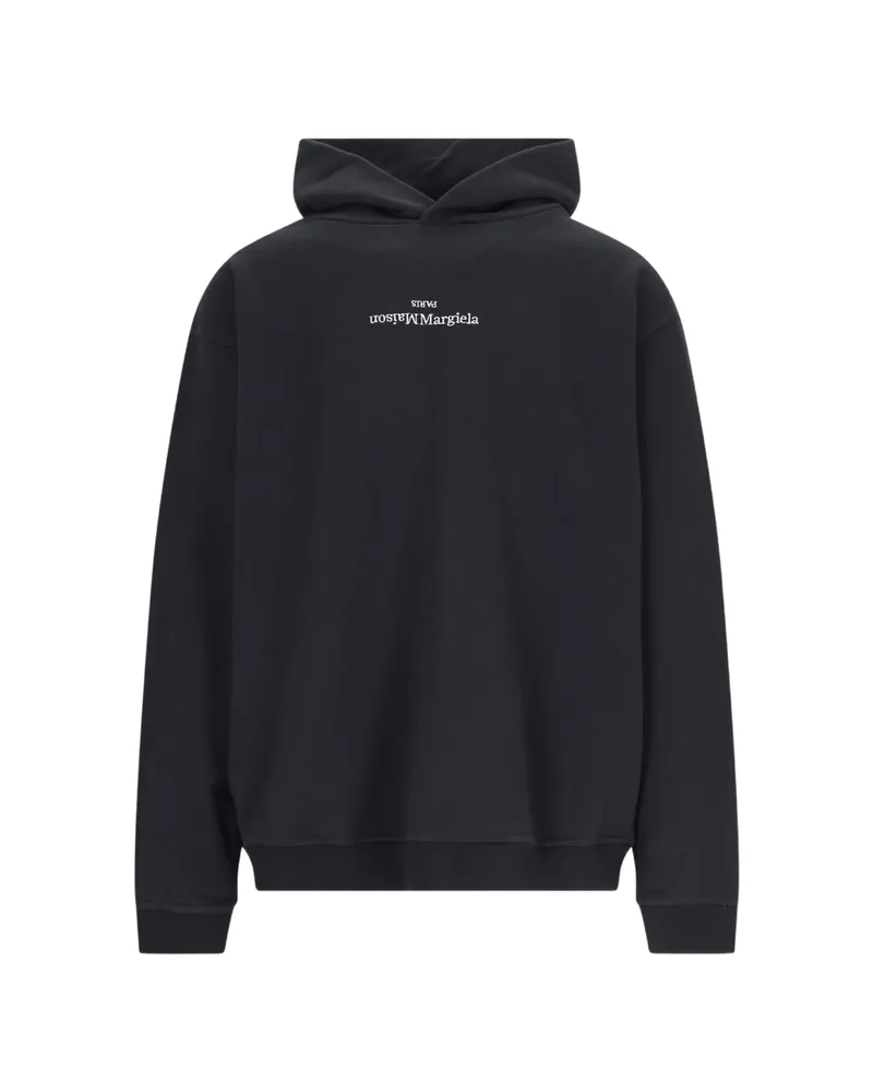 Maison Margiela Logo-print Jersey Hoodie Black