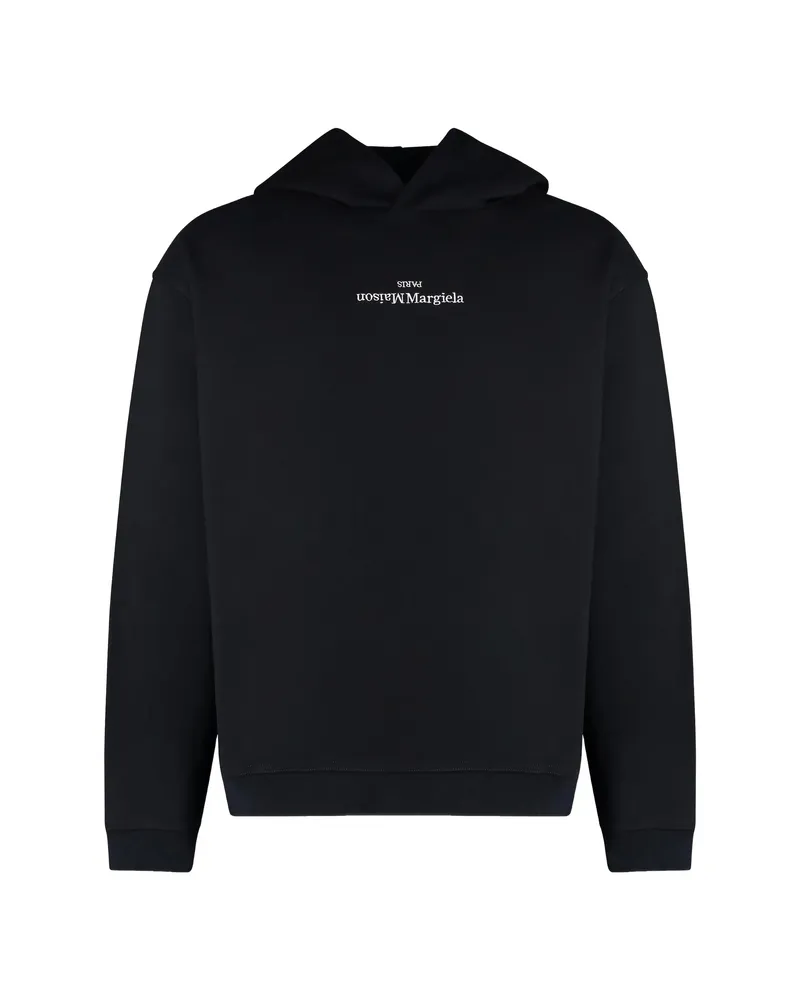 Maison Margiela Logo-print Hoodie Black