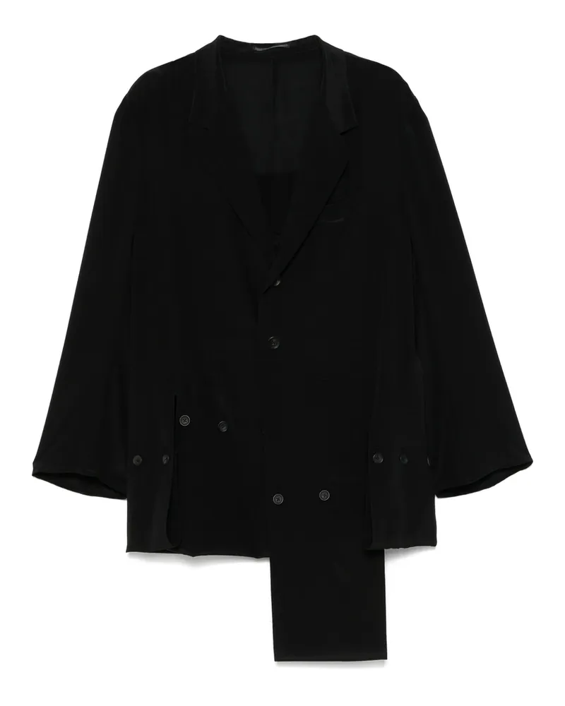 Yohji Yamamoto Silk Coat Black