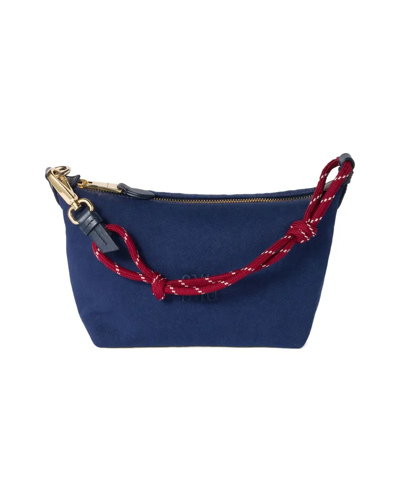 Miu Miu Gabardine Mini Bag Blue