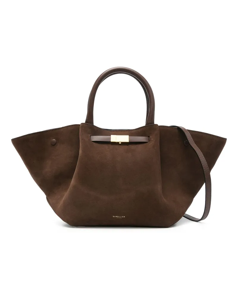 DeMELLIER Midi New York Tote Bag Brown