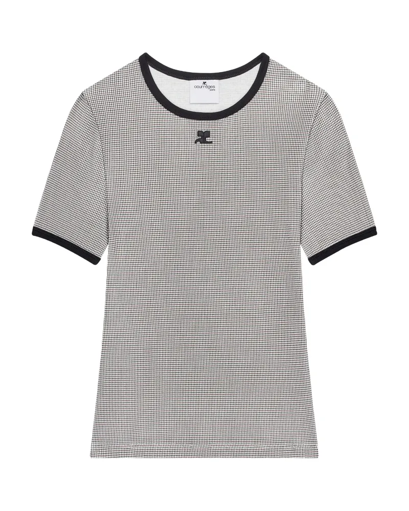Courrèges Houndstooth T-shirt Grey