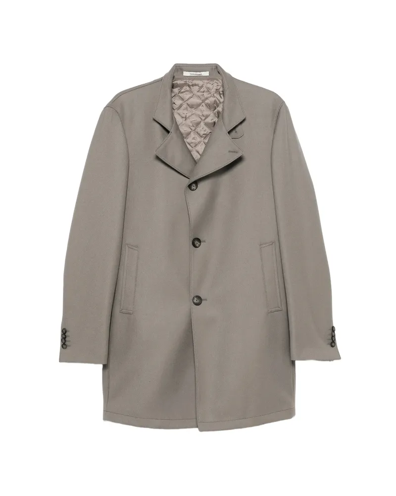Tagliatore Gordon High-neck Button-up Coat Grey