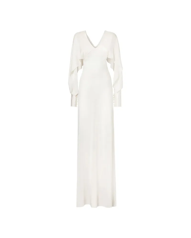 Fendi Silk Maxi Dress White