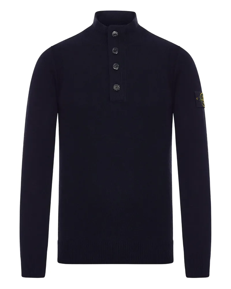Stone Island Button-fastening Polo Shirt Blue