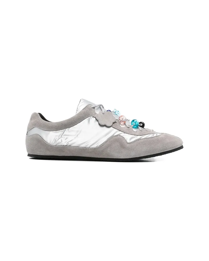 Cecilie Bahnsen Blaise Embellished Sneakers Grey