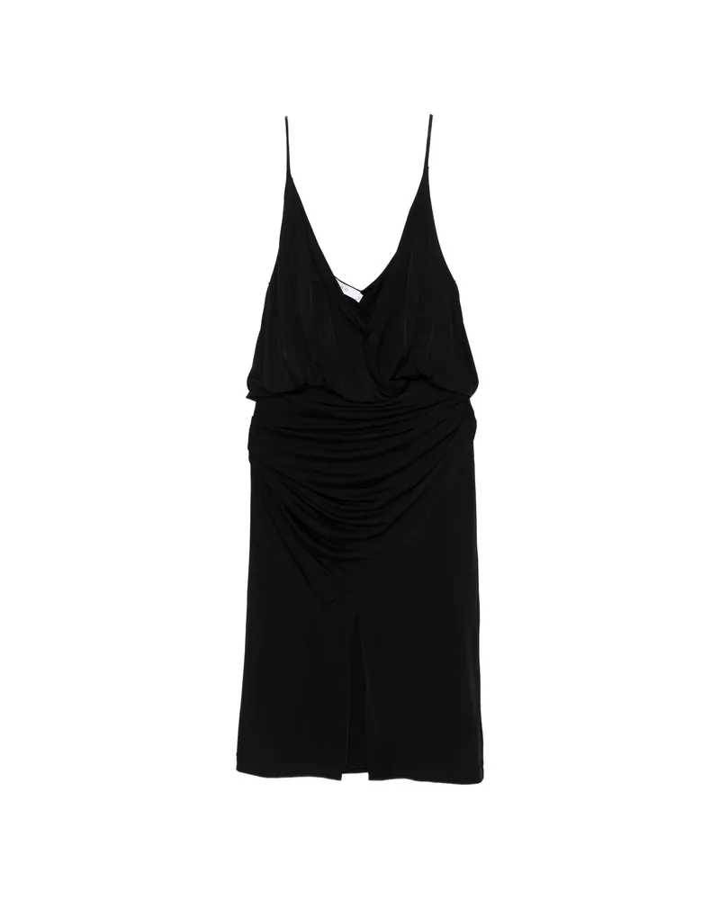 IRO Helya Split V-neck Midi Dress Black