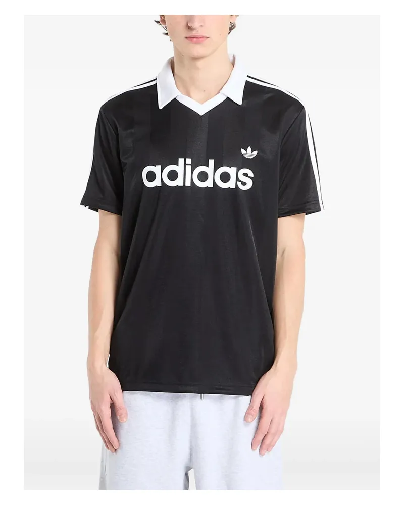 adidas Archive Collar Engineered Jersey Black