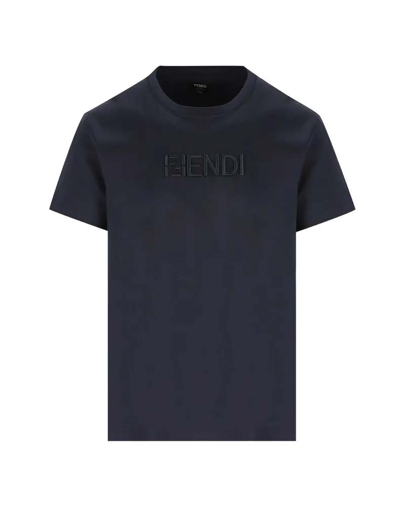 Fendi Embossed T-shirt Blue